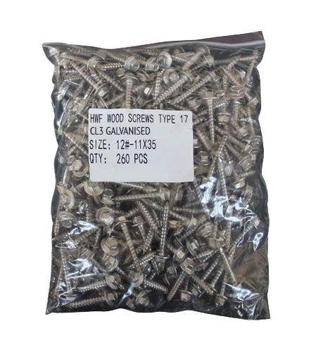 IBP 35MM GALVANISED WOOD SCREWS (260/BAG)
