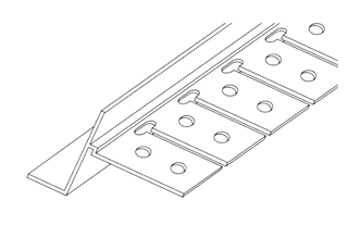 PVC ARCH SHADOWLINE BEAD W/ TEARAWAY STRIP 10MM X 3M