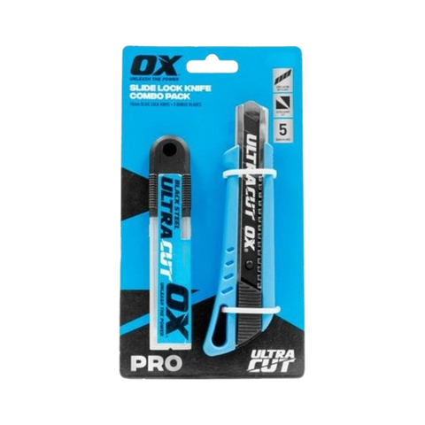 OX PRO SLIDE LOCK KNIFE & BLADE COMBO 25MM