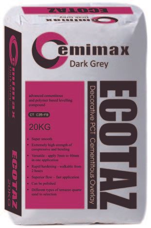 CEMIMAX ECOTAZ GREY DECROTIVE PCT CEMENTITOUS OVERLAY 20KG