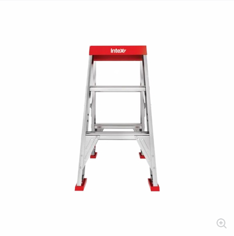 INTEX 3 STEP ALUMINIUM PLATFORM LADDER - 900MM