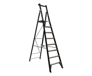 EASY ACCESS 8 STEP FIBREGLASS PLATFORM LADDER
