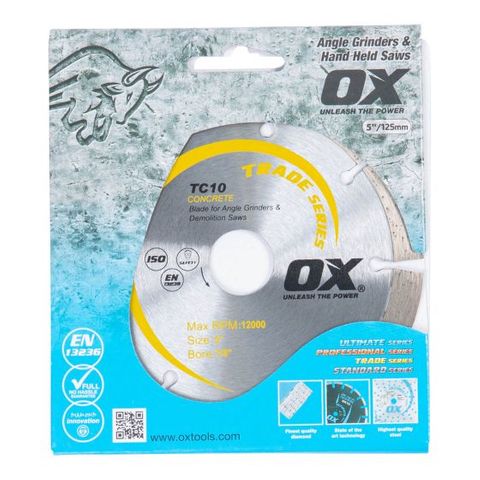 ox trade concree diamond blade 125mm