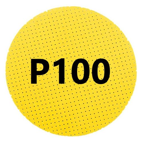 YELLOW VELCRO DISC (100 GRIT)