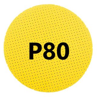 YELLOW VELCRO DISC (80 GRIT)