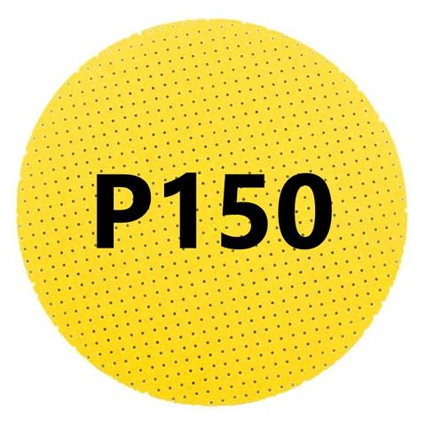 YELLOW VELCRO DISC (150 GRIT)