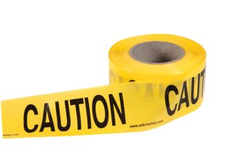 BARRIER WARNING TAPE CAUTION BLK/YLW