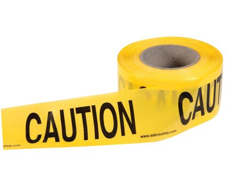 BARRIER WARNING TAPE CAUTION BLK/YLW