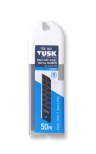 TUSK 18MM SNAP OFF BLACK BLADE 50PC PACK