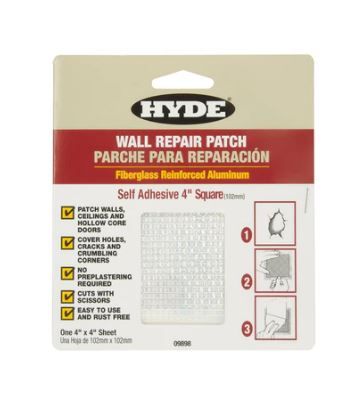 HYDE 4X4in SELF ADHESIVE WALL PATCH