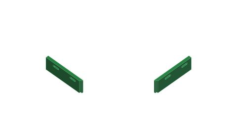 TUFF Vee Plough Torsion Blades 0750 Low Friction Green