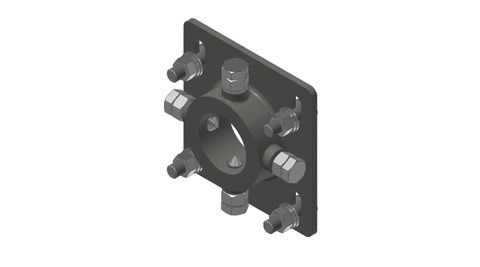 TUFF Vee Plough Torsion HD Mounting Bracket 73 Dia with Bolts