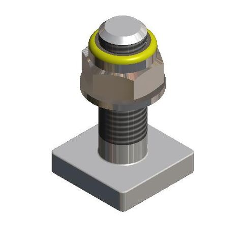 Bolt Square Head M16 x 50  c/w Nyloc Nut and Washer