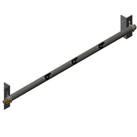 Cleaner TUFF Spray Bar 0900 1400 long x 48 Dia with U Bolt Mounts