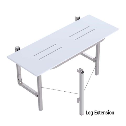 Folding Shower Seat Leg Extension - Polish Supreme