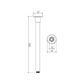 Vertical Shower Arm Chrome - 12L/min