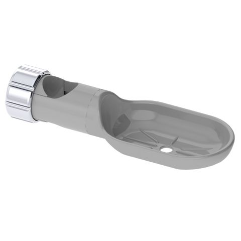 Grab Rail Shower Soap Dish - Grey/Chrome