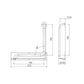 Anti-Ligature Toilet Rail SS 450x450mm - LH