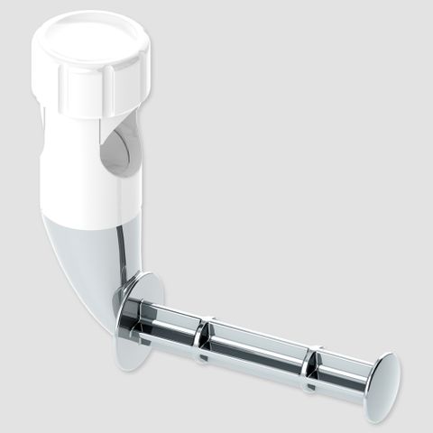 Grab Rail Flexible Roll Holder - White