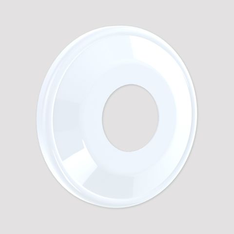 Domed Wall Flange - White