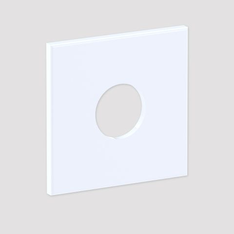 Square Wall Flange - White