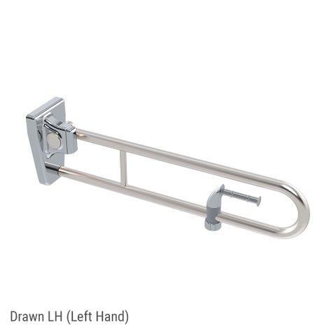 Tiltlock Folding Rail + ABS Roll Holder SS - LH