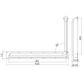 Anti-Ligature Toilet Rail SS 960x600mm - LH