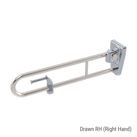 Tiltlock Folding Rail + ABS Roll Holder SS - RH