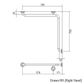 CF Corner Rail WT 750x750mm - RH