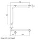 CF Corner Rail SS 700x700mm - LH