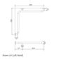 CF Corner Rail PS 800x800mm - LH