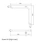 CF Corner Rail PS 800x800mm - RH