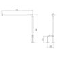 CF Free Standing Toilet Rail PS 800mm