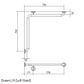 CF Corner Rail KG 750x750mm - LH