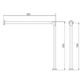 CF Free Standing Toilet Rail PS 850x800mm