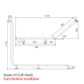 CF Corner Toilet Rail KG 1110x940x700mm - LH