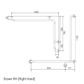 CF Cnr Shower Rail KG 760x1000x1100mm - RH