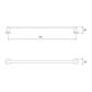 Modena Collection Single Towel Rail 750mm