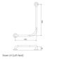 CF Toilet Rail WT 400x600mm - LH