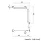 CF Corner Rail PS 600x600mm - RH