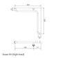 HS Corner Rail PS 600x600mm - RH