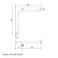 HS Corner Rail PS 600x600mm - LH