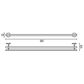 400 Series Double Towel Rail 750mm