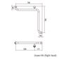 HS Corner Rail KG 700x700mm - RH