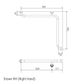 HS Corner Rail PS 700x700mm - RH