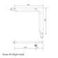 HS Corner Rail PS 750x750mm - RH