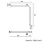 HS Corner Rail SS 750x750mm - RH