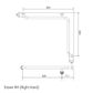 HS Corner Rail KG 800x800mm - RH