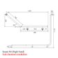 HS Corner Toilet Rail PS 1110x940x700mm - RH