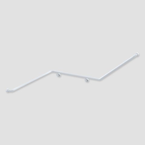 HS Corner Toilet Rail WT 1110x940x700mm - LH
